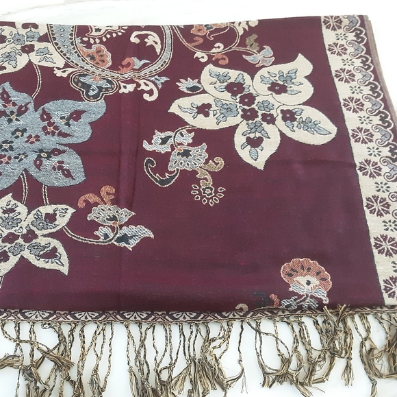 NWOT NEPAL GENUINE 100% PASHMINA (CASHMERE) REVERISBLE WRAP - Picture 9 of 10